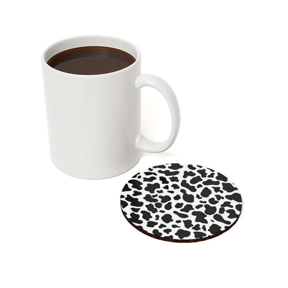Cow Print Cork Back Coaster