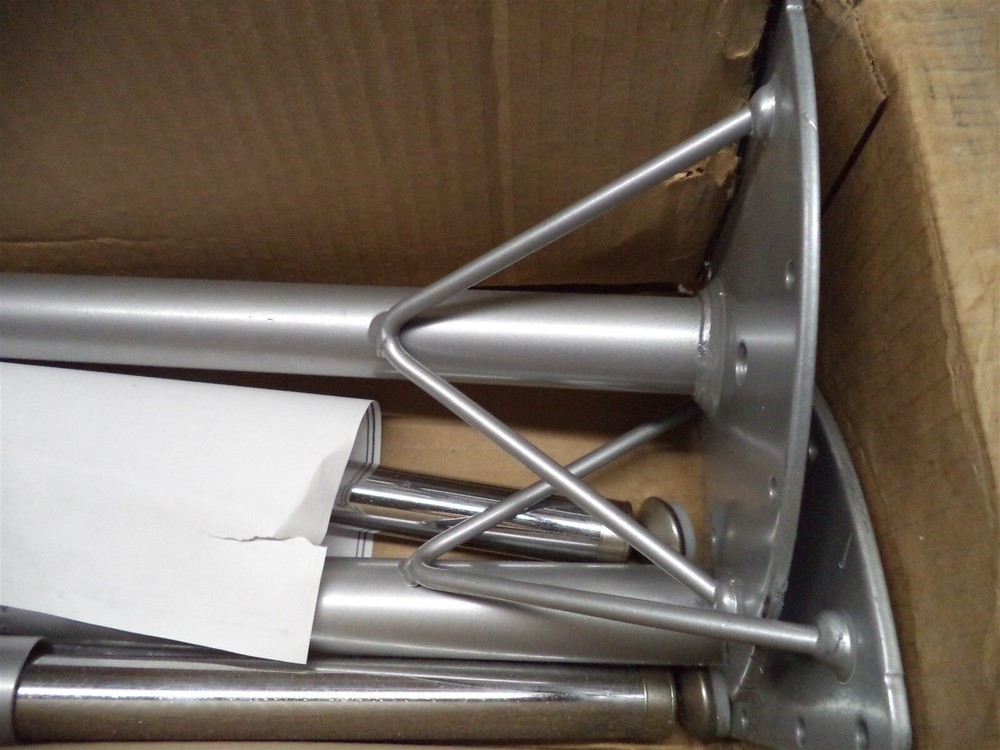 Lorell Activity Table Leg Kit Only, 4/CT, Silver LLR99926