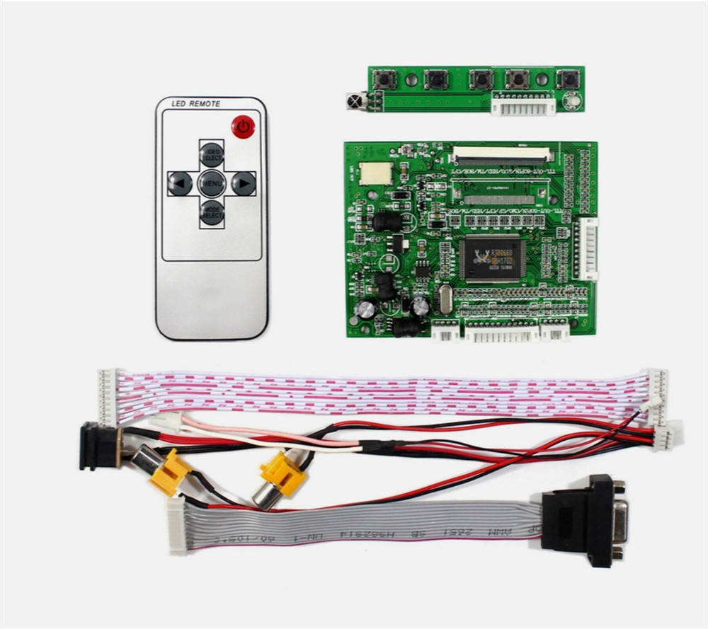 VGA AV LCD Controller Board with 7" 800x600 A070SN01 LCD Screen