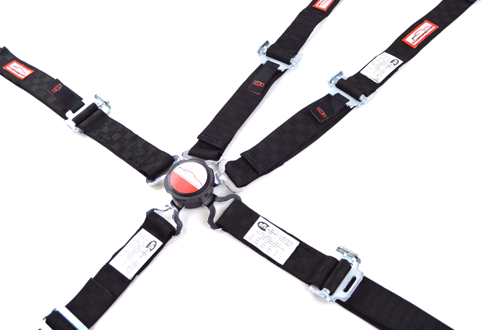 JR RACE HARNESS 2" SFI 16.1 PULL DOWN UNIVERSAL CAM LOCK BLACK CHECKERBOARD