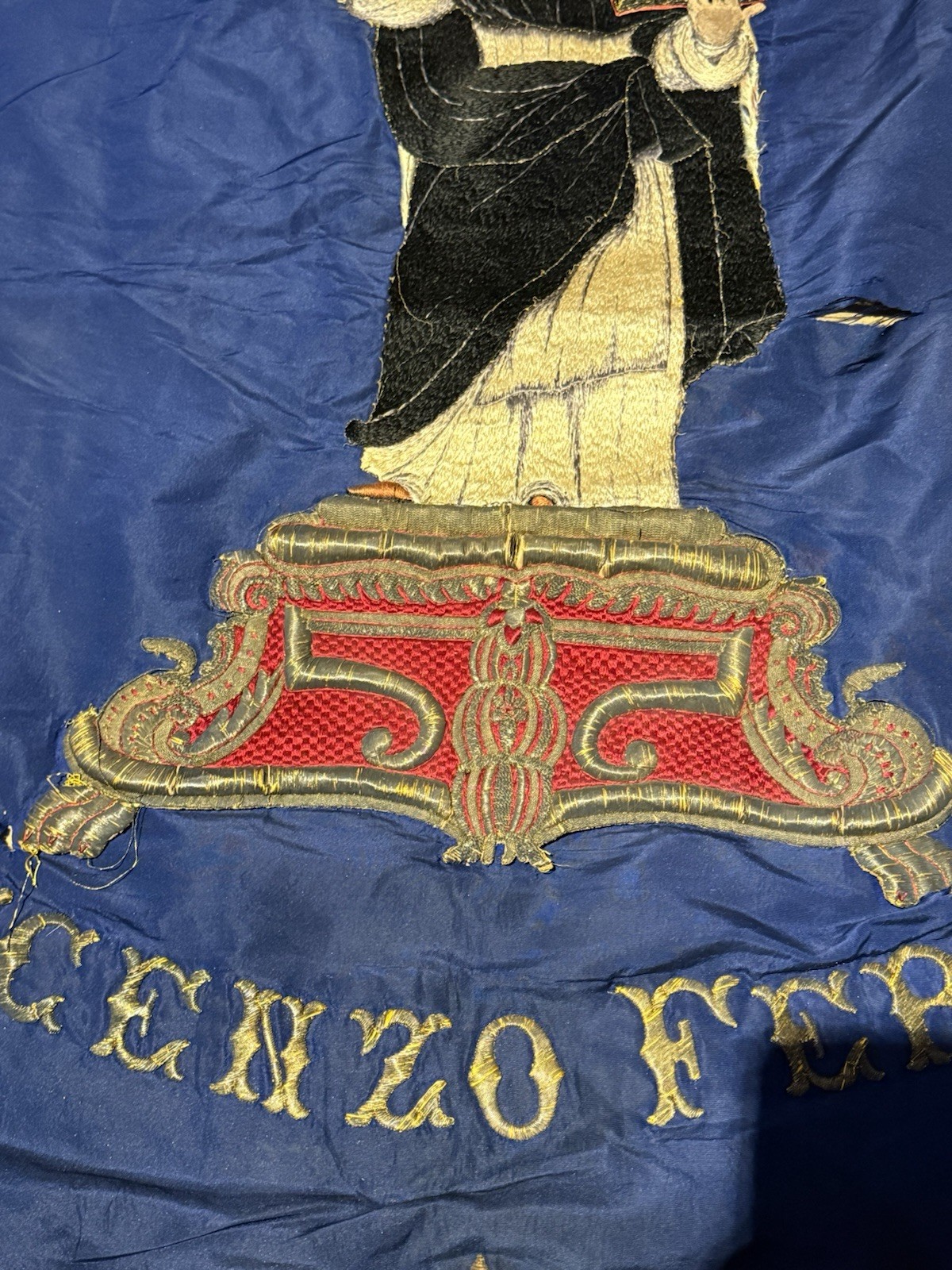 Vintage Catholic Processional Banner Dedicated To St Vincent Ferrer Banner