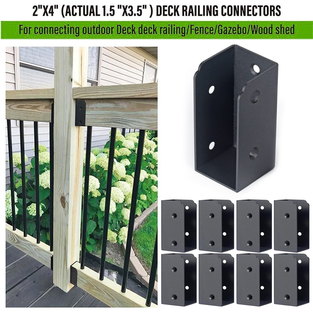 8Pcs Stainless Steel Deck Railing Brackets Rustproof Corrosion Resistant Stair