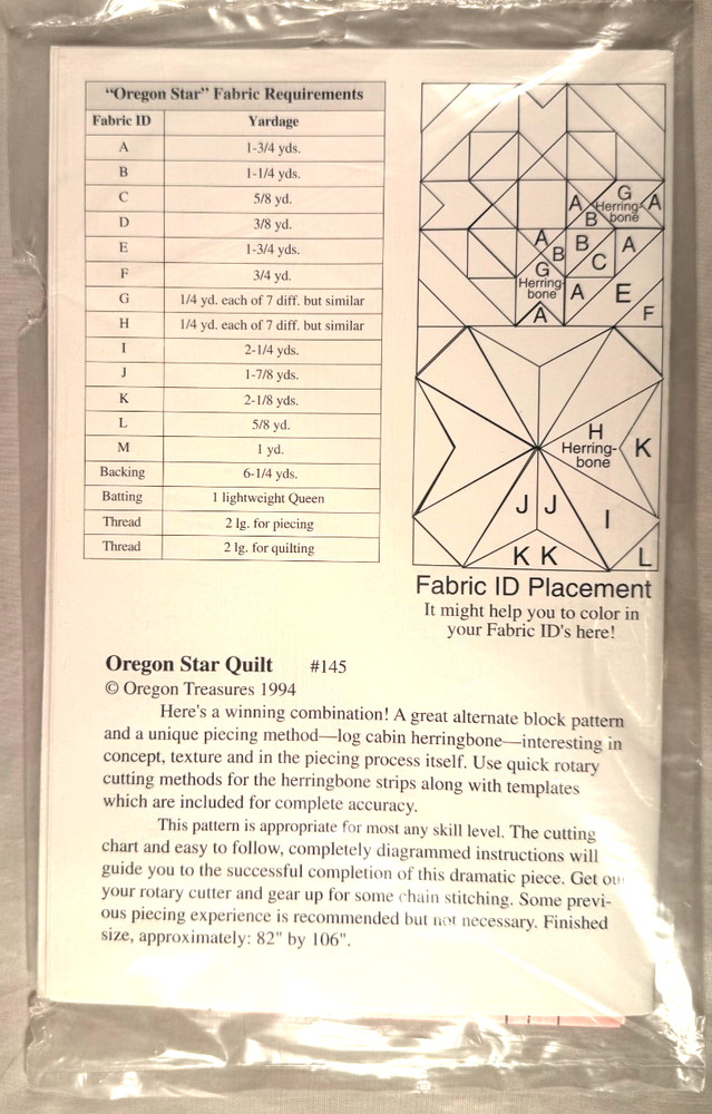 Oregon Star - Oregon Treasures #145 - Pattern Only