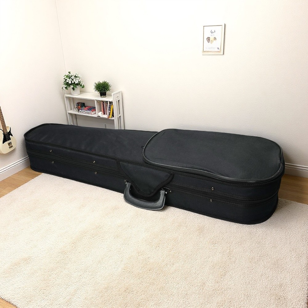 Black Violin Case - 4/4, Beige Interior, Triangle & Durable Cloth Fluff