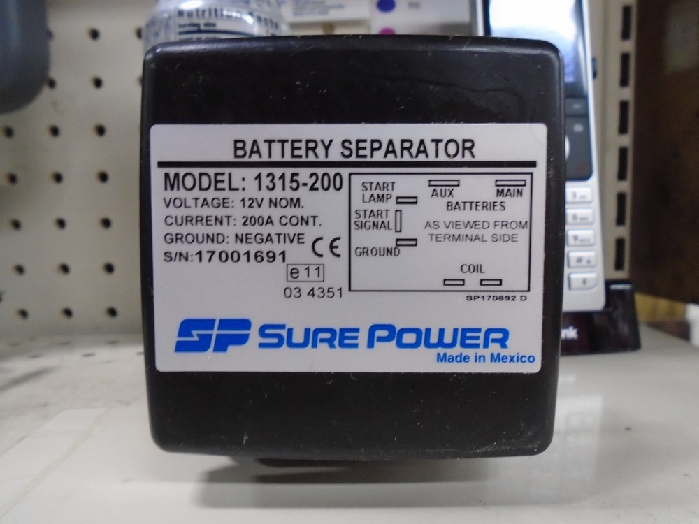 Bergstrom Battery Separator 12V 200AMP 651383BSM