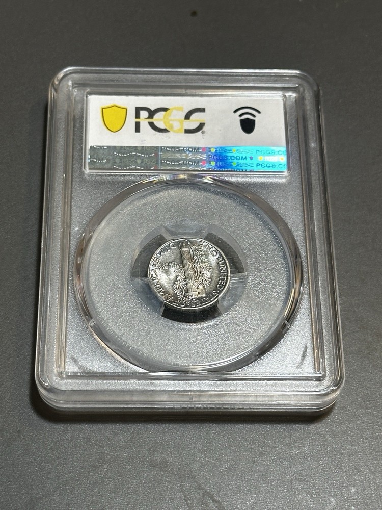 1945 SILVER MERCURY DIME PCGS MS 64 Toned