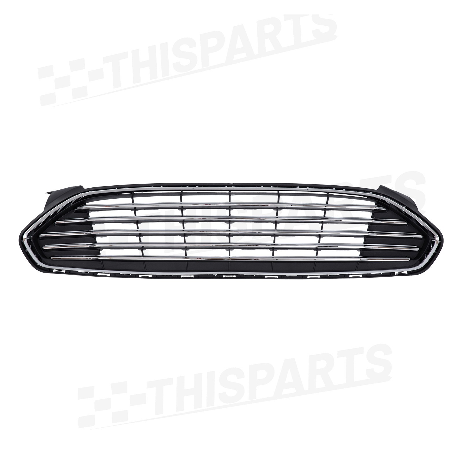 For 2013-2016 Ford Fusion Front Bumper Cover Grille Fog Light w/Chrome Molding