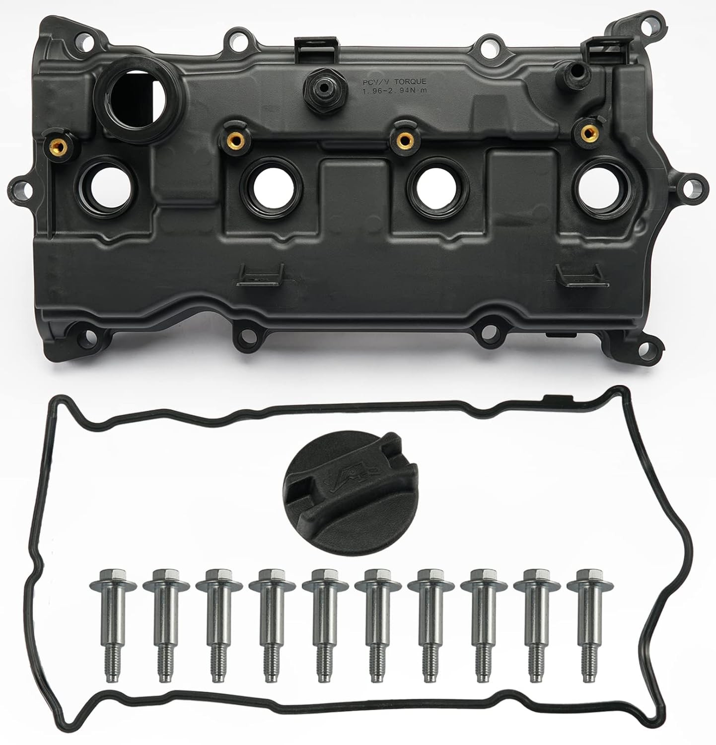 Valve Cover w/ Gasket &Bolt & Oil Cap for 14-17 INFINITI QX60 NISSAN Altima 2.5L