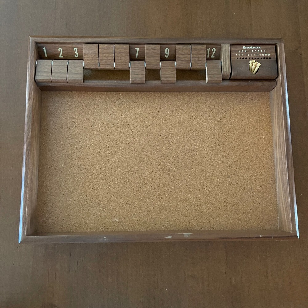 BROOKSTONE SOLID WALNUT DELUXE CLAPPER GAME #11996