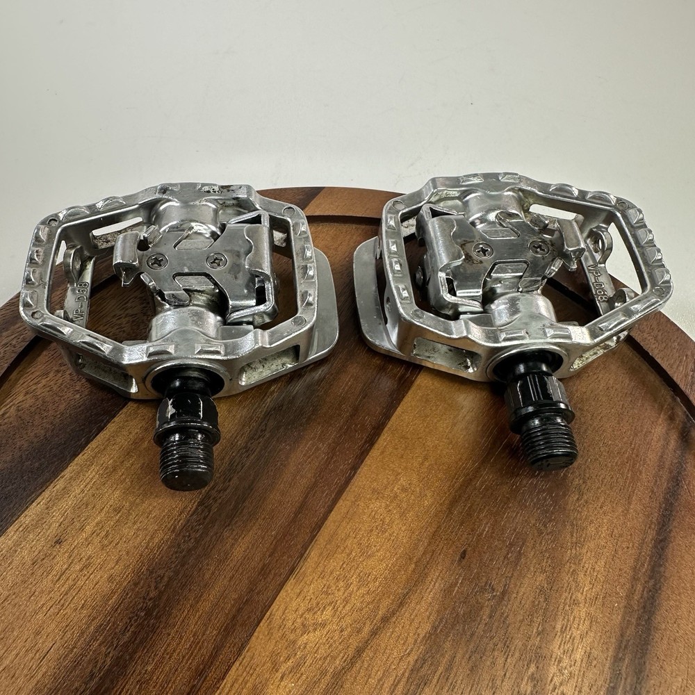 VP-D68 Black Clipless Pedals MTB Dual Sided 9/16