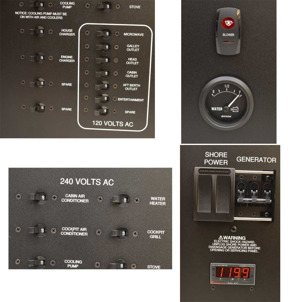 Tiara Boat Shore Power Generator | Toggle Breaker Panel