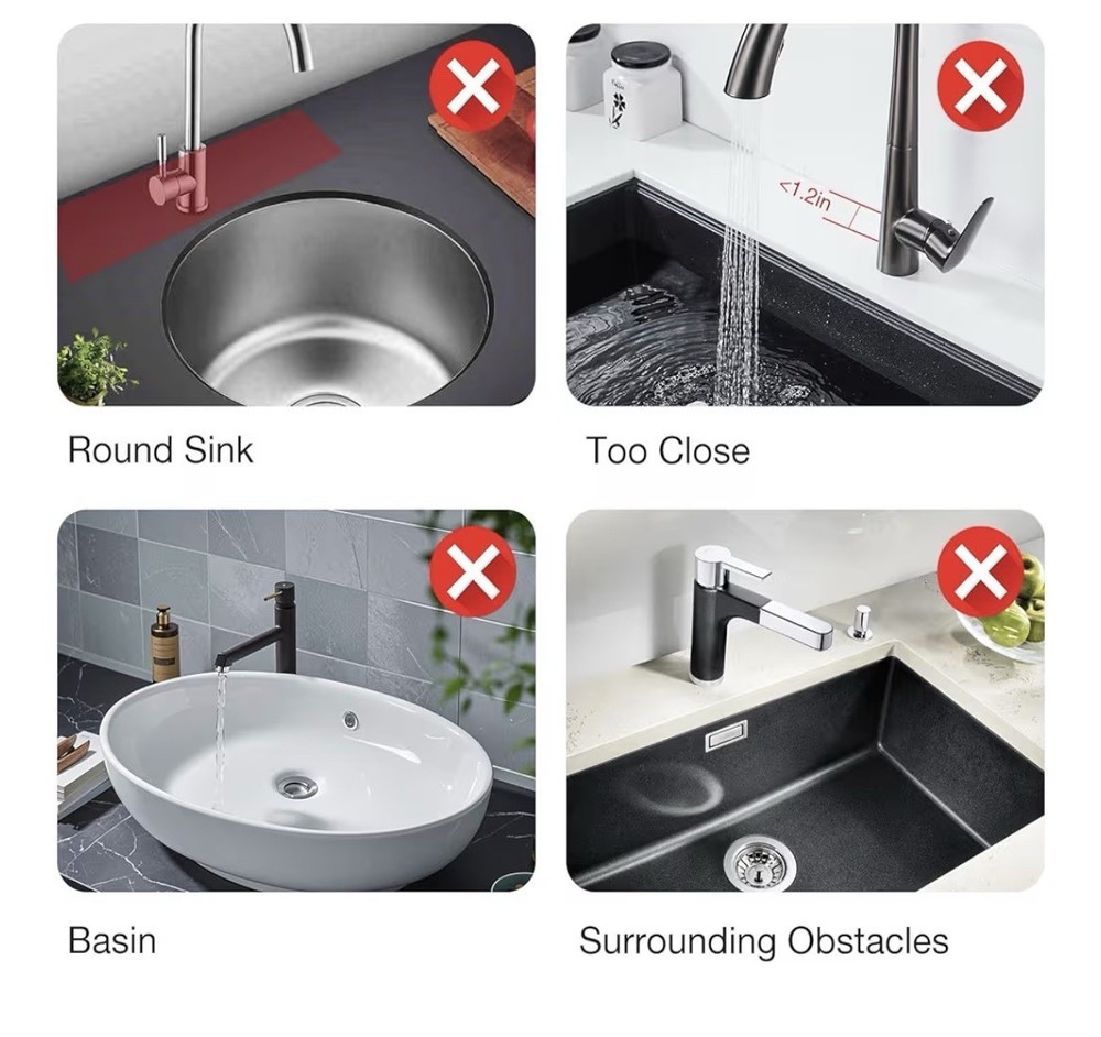Faucet Mat for Kitchen Sink – Adjustable Silicone Sink Splash Guard [G]