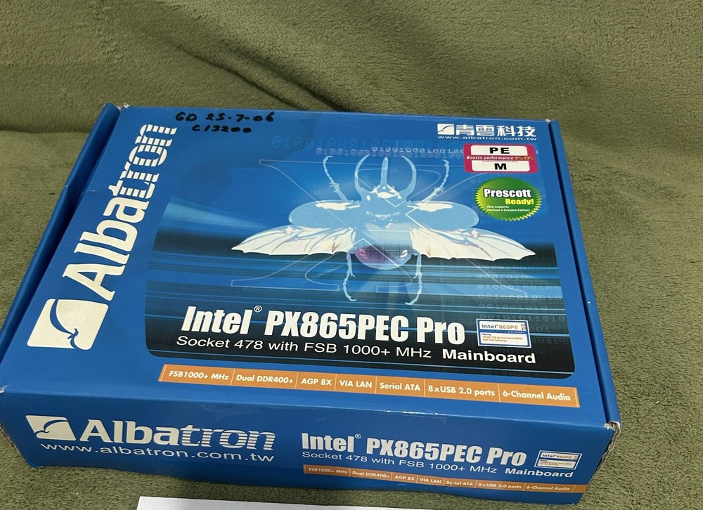 Albatron PX865PEC PRO - special socket 478 P4, boxed - tested!