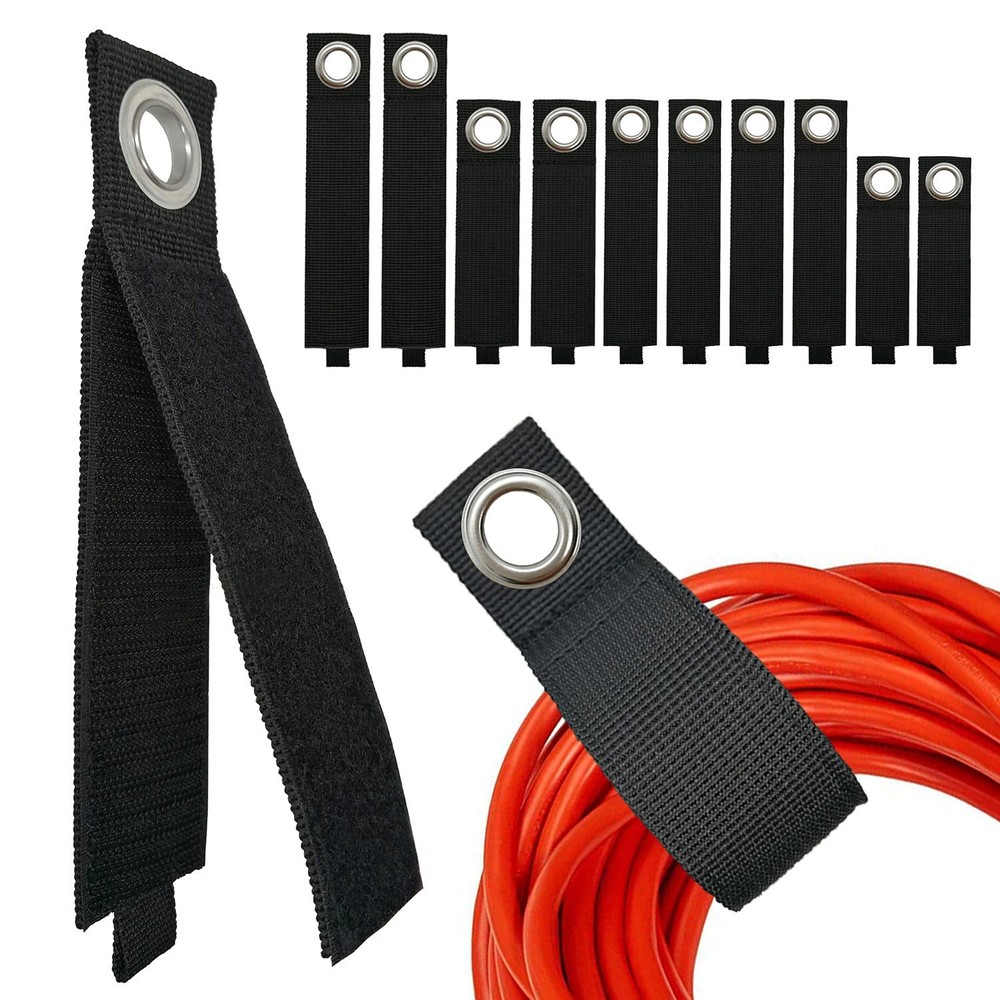 Heavy-Duty Storage Straps (Assorted 10 Pack) - Extension Cord Storage, Organizer