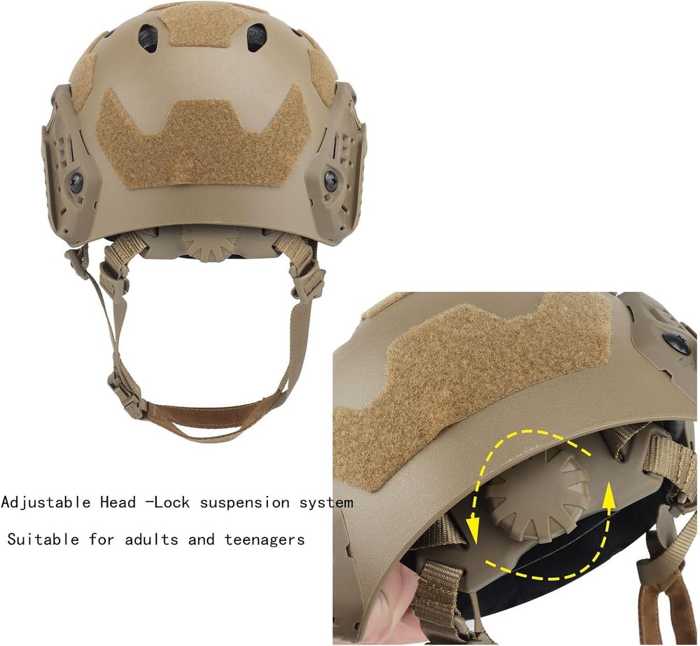Lightweight Construction Tactical Fast Helmet Integrated NVG Mount Adjustable Si