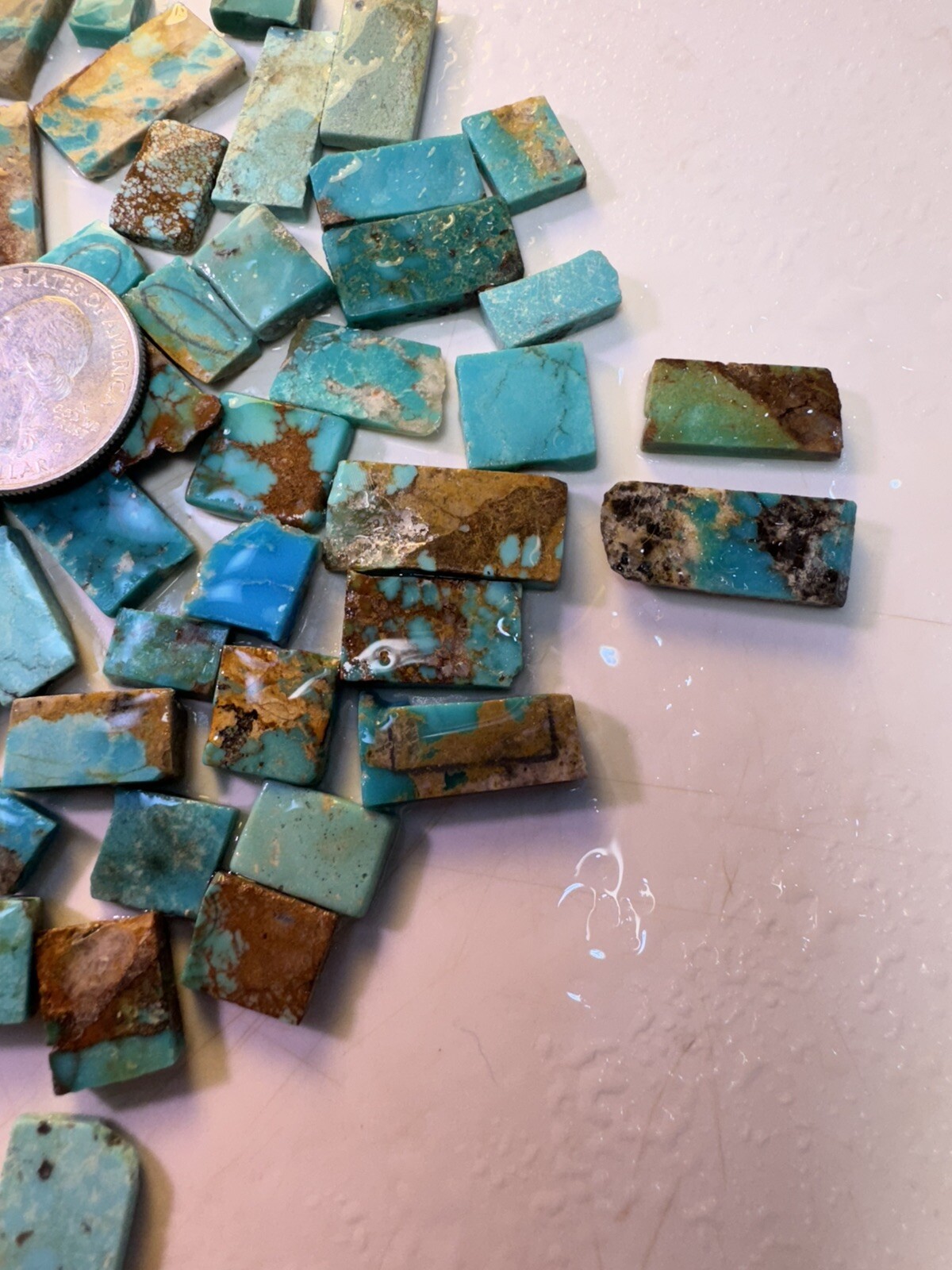 !70 g Bell Trading Post Squared Turquoise! Slabs🔥