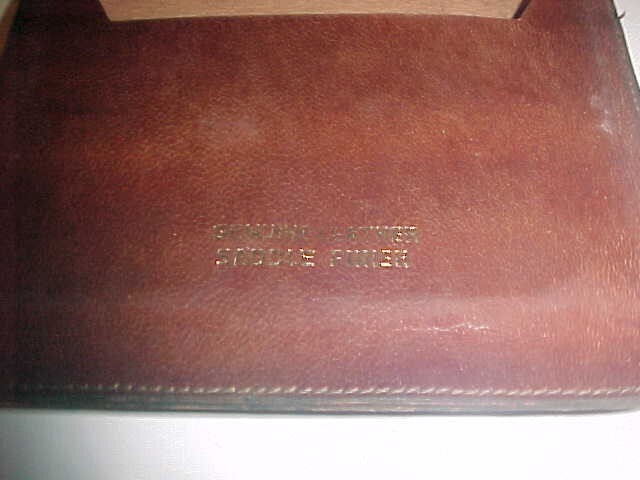 U.S. Army Air Forces identification case, full leather World War II WWII