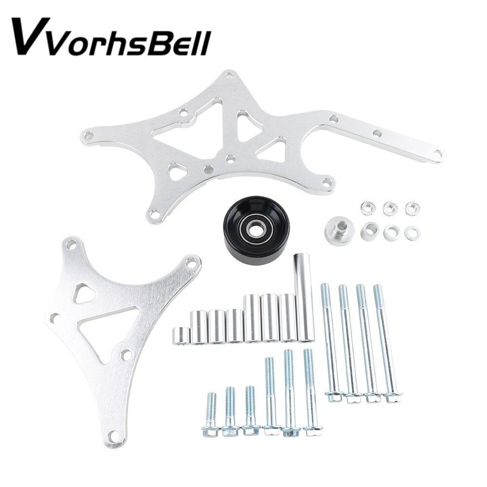 Alternator/Power Steering Pump Bracket Kit Driver Side for 99-14 LS Truck Silver