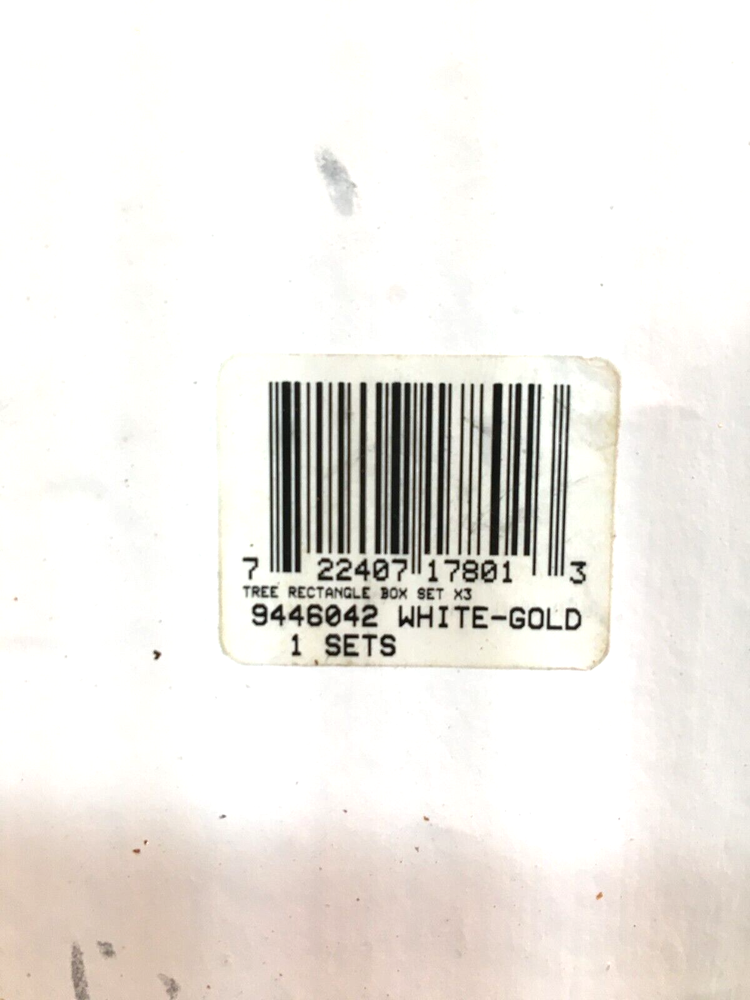 3 CHRISTMAS Nesting Gift Boxes Gold Christmas Tree