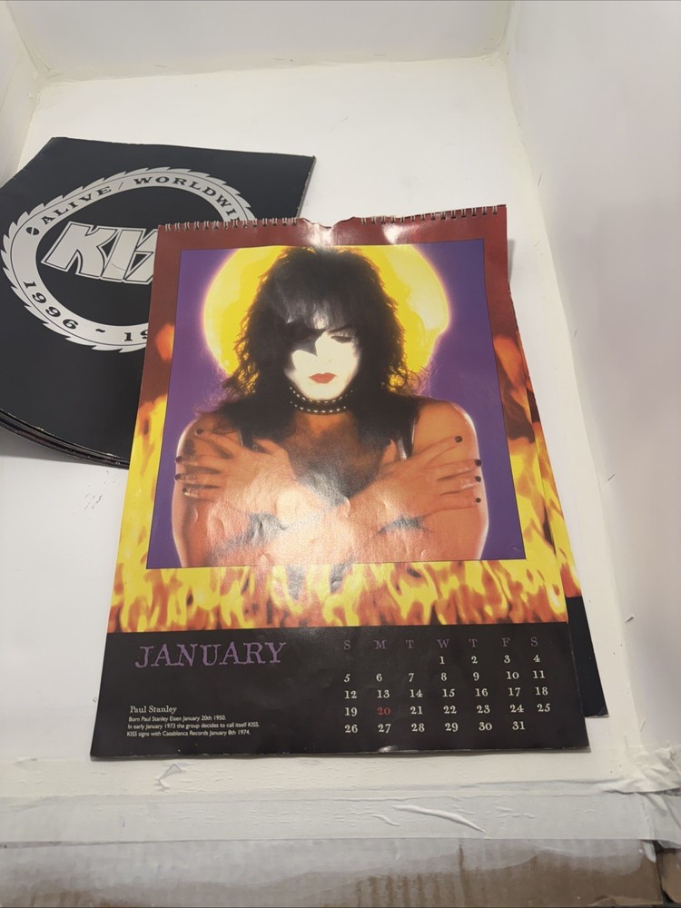 KISS - ALIVE WORLDWIDE 1996 - 1997 TOUR + CALENDAR CONCERT VG+ CONDITION