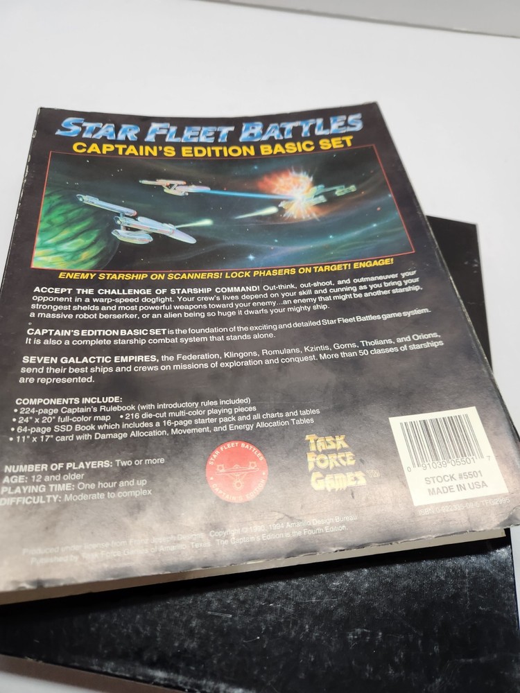 Star Fleet Battles Captains Edition Basic Star Trek Task Force complete Unpunch