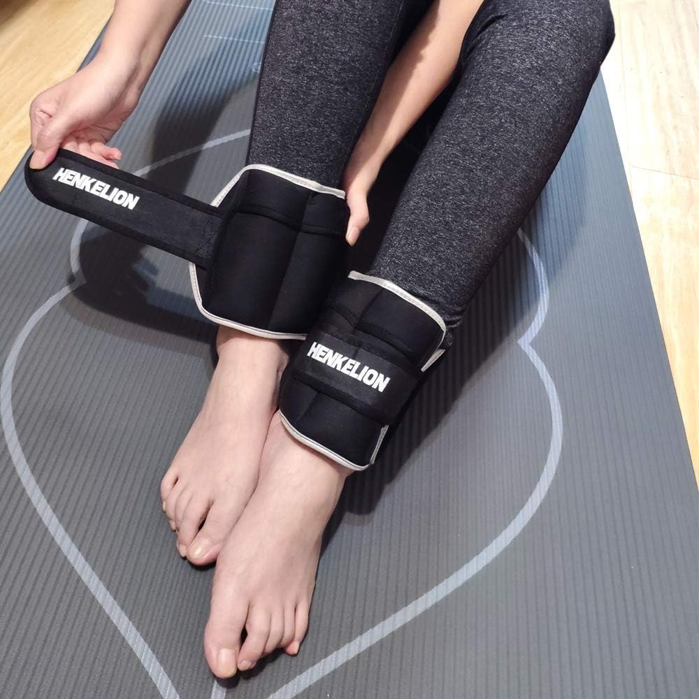 Comfortable Cotton Adjustable Ankle Weights - Improve Strength & Core Stability