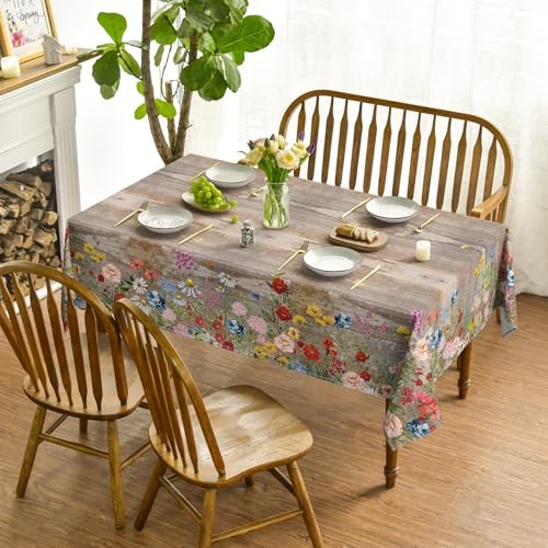Spring Tablecloth 60×84 Inch Rectangular, 60" x 84" (Rectangular) Brown