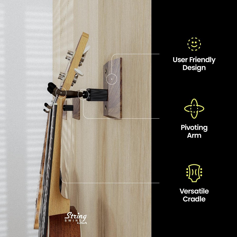 Lifetime Ukulele Wall Mount - Securely Display Your Instruments, 2 Pack
