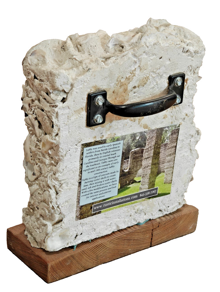 Tabby Concrete Block Sample – Authentic Oyster Shell Construction Display