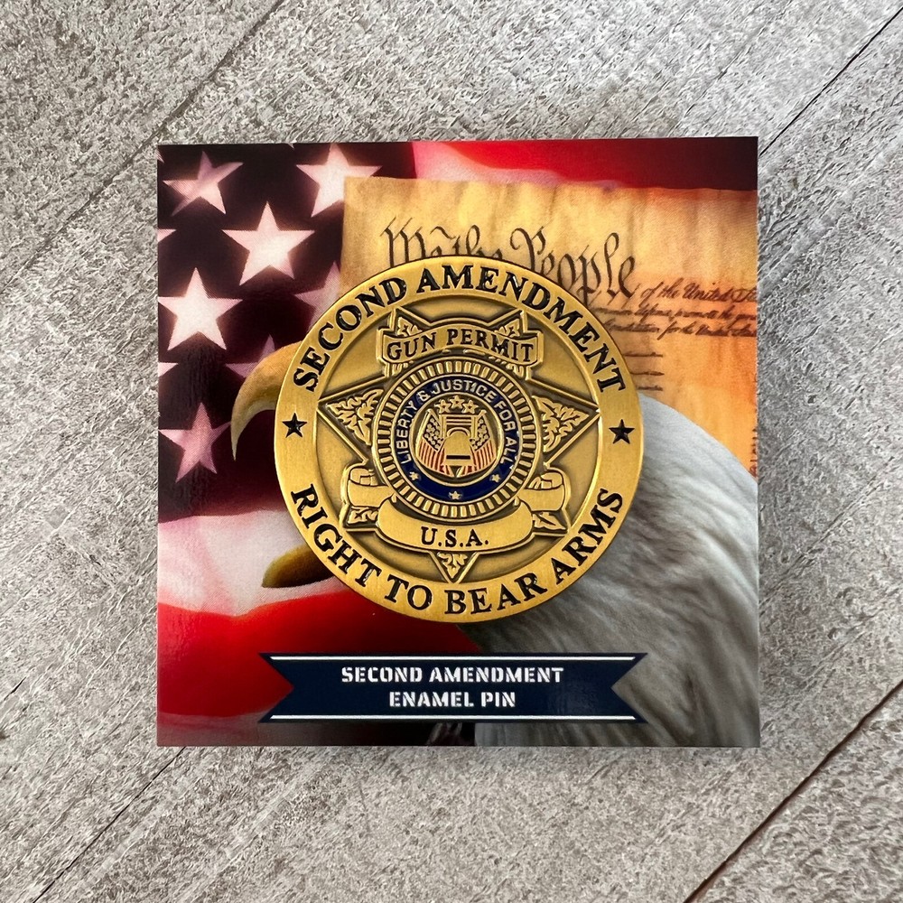 Second Amendment Pin - Right To Bear Arms - Gun Permit USA