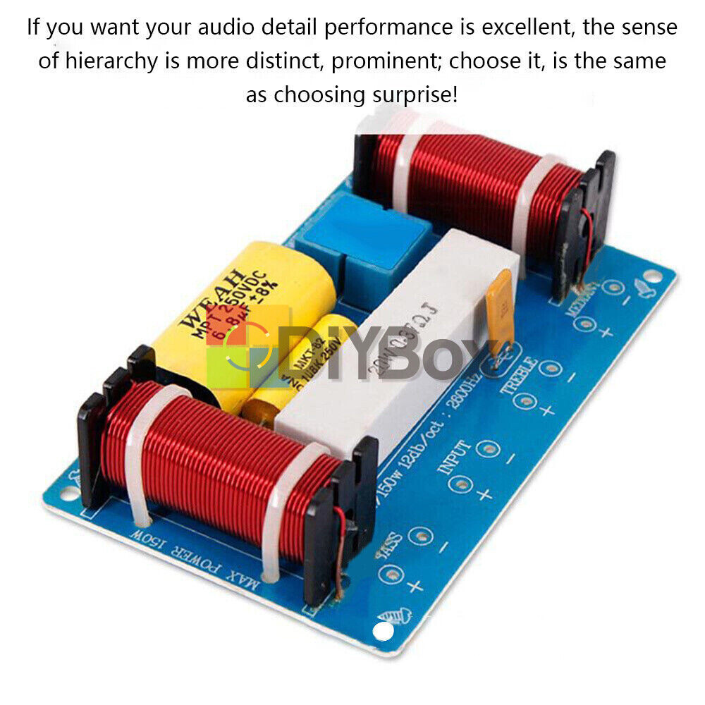 Crossover 3way Crossover Filter HiFi Speaker Modification Upgrade Filter 120W