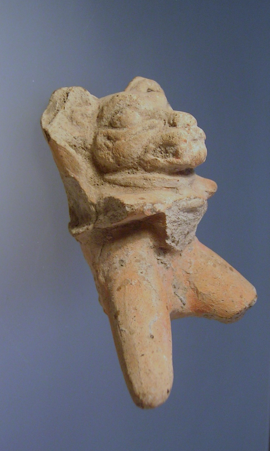 Pre Columbian Mayan Jaguar Pottery Fragment