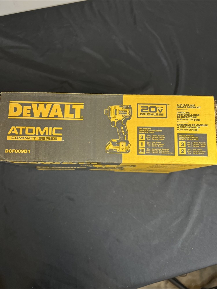 DEWALT DCF809D1 ATOMIC 20V MAX Brushless 1/4" Compact Impact Driver Kit