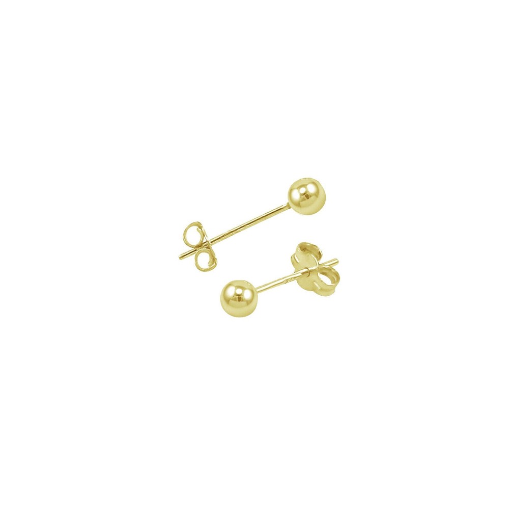 Ball Stud Earrings Pair 14k Gold Plated