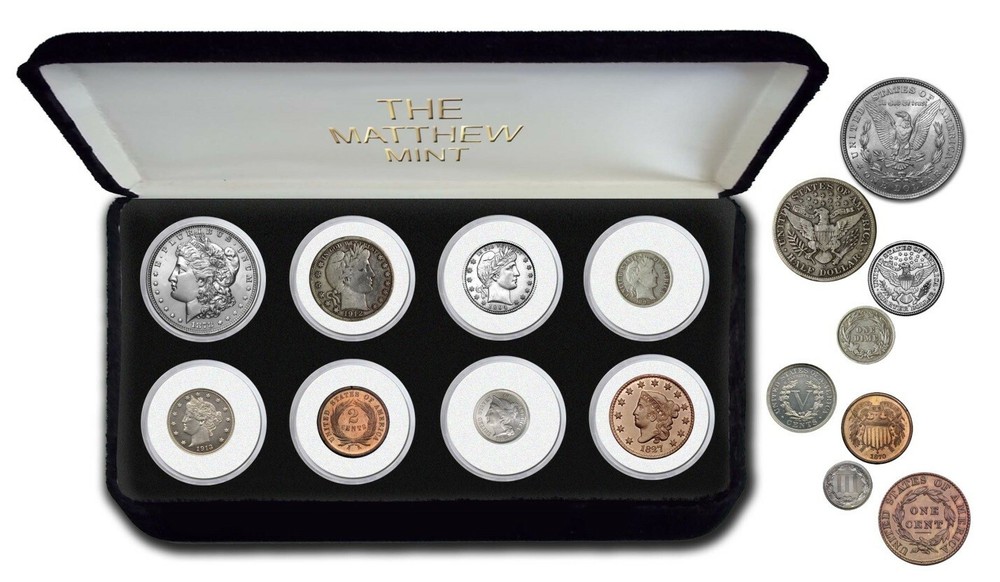 8 Coin Velour Box