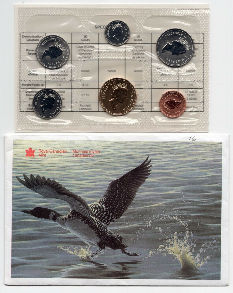 1996 Canada PL Uncirculated Proof Like Coin Set