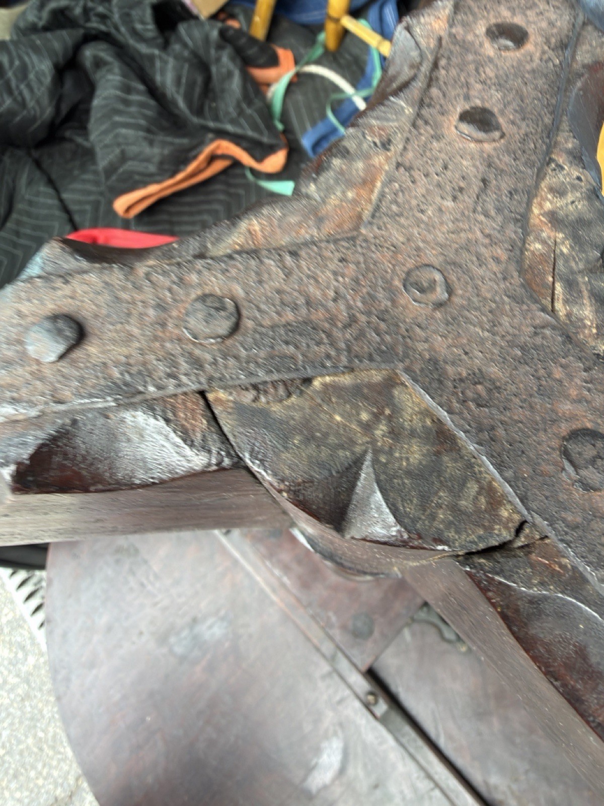 Antique walnut Queen Anne tea table 1760 18th birdcage tilt pad feet country