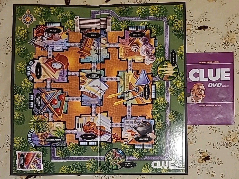 2006 Clue DVD Game - Replacement Board And Instruction Booklet