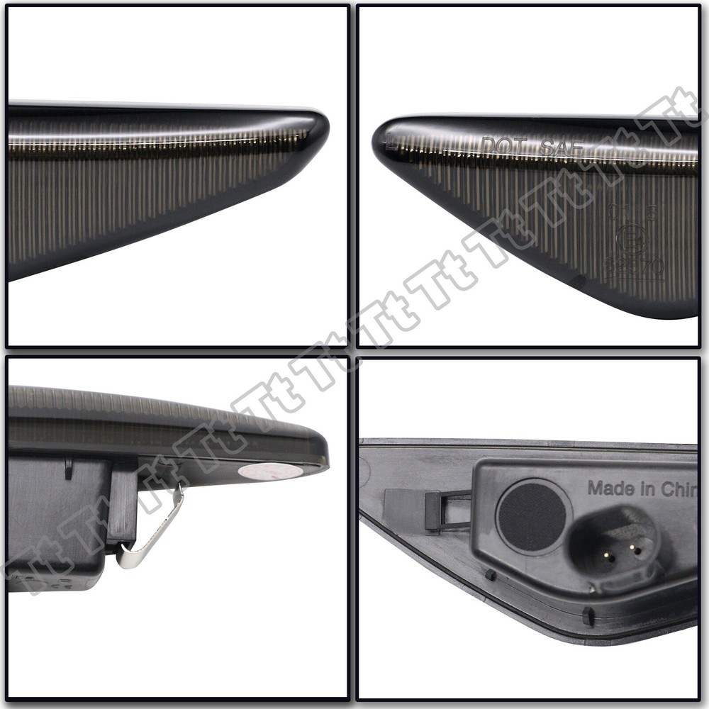 For 2004-2006 BMW E46 2D Coupe & Cabrio Sequential LED Smoked Side Marker Lights