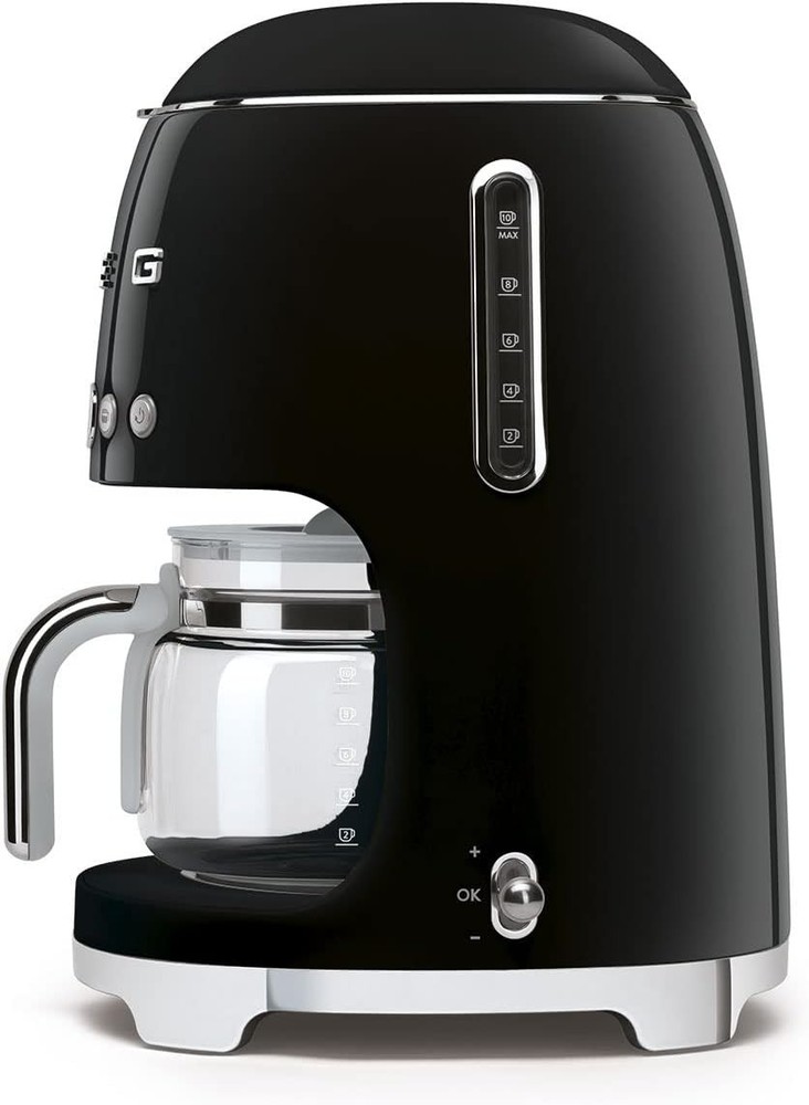 SMEG DRIP FILTER 10 CUP COFFEE MAKER IN BLACK SDC-BB03