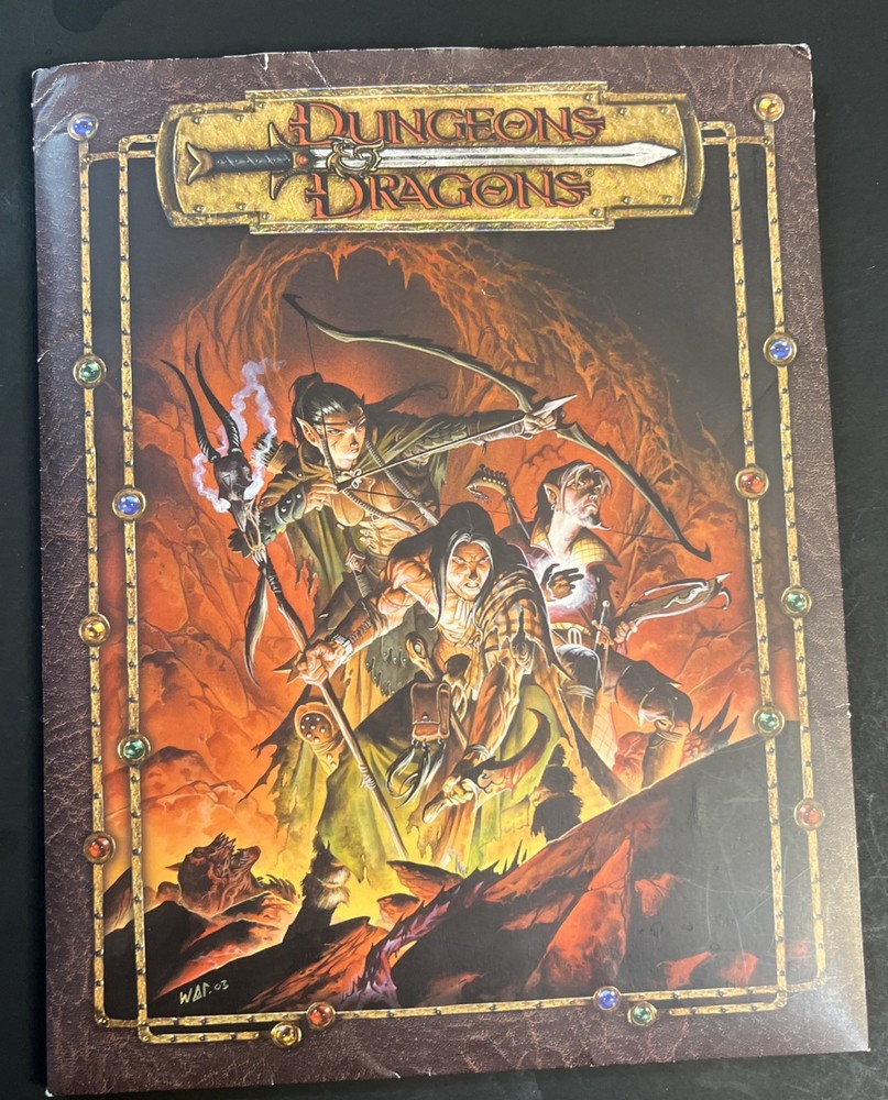 2004 Dungeons And Dragons Folder And Character Sheets. Folder Has Some Flaws