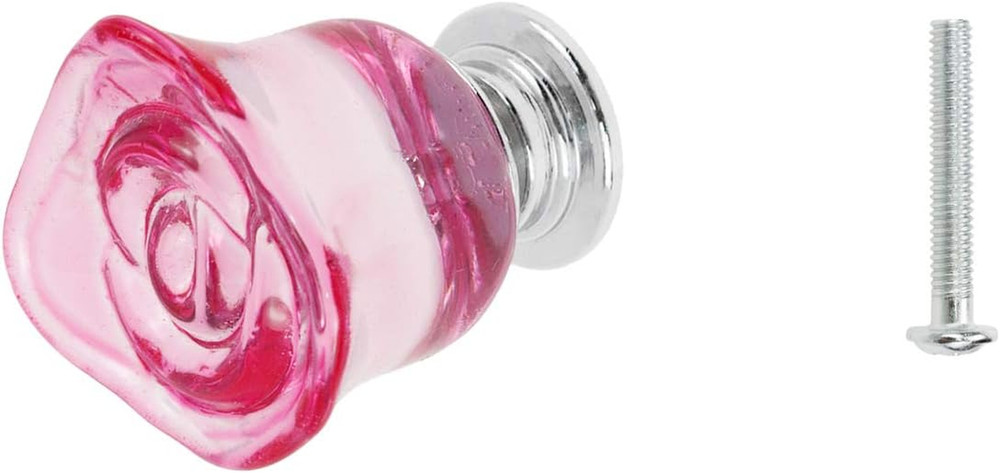 Geesatis 10 Pcs Pink Crystal Drawer Knobs Cabinet Pulls Handles Knobs for Home K