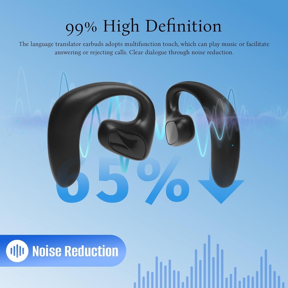 144 Language Translator Earbuds Wireless Bluetooth Two Way Translator Device