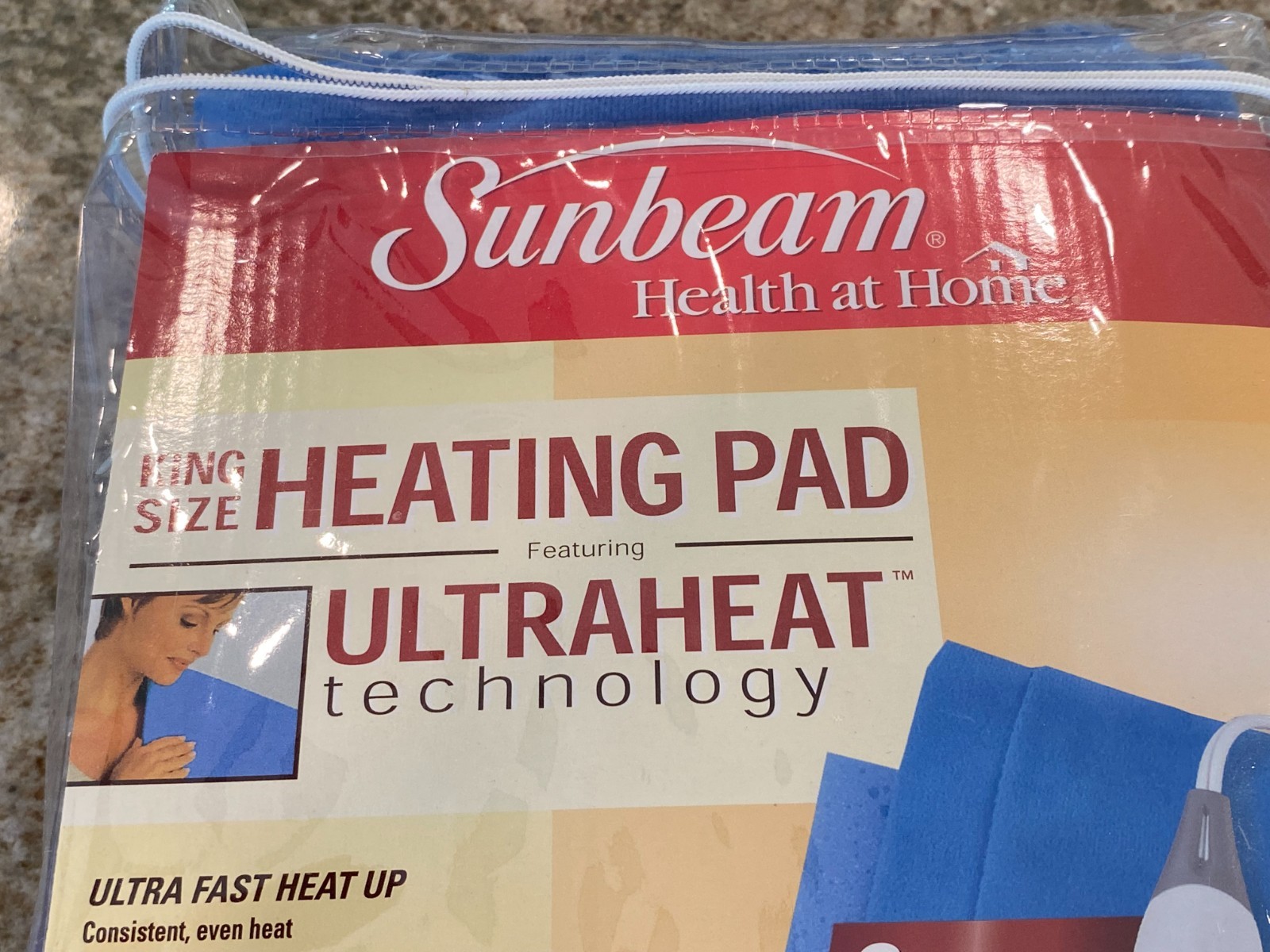 NIB New 2016 Sunbeam King Size Heating Pad - Ultra Heat Technology 12”x24” XL