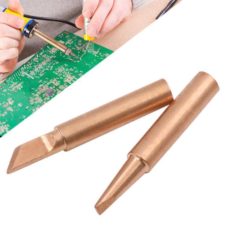 Bare Copper Iron Tip Lead-free 6pcs Internal Heating 936 Soldering Iron Tips