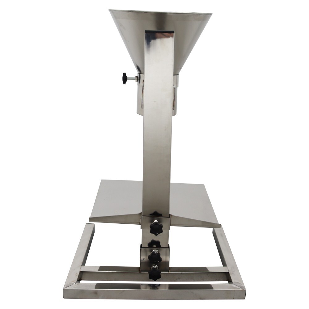 Stainless Steel Feeding Hopper with Support Stand 3.1" Height Adjustable