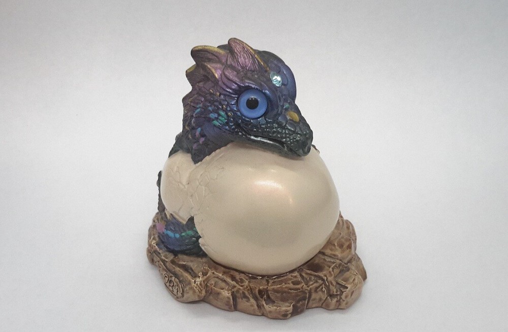 Hatching Dragon Figurine Windstone Editions Peacock