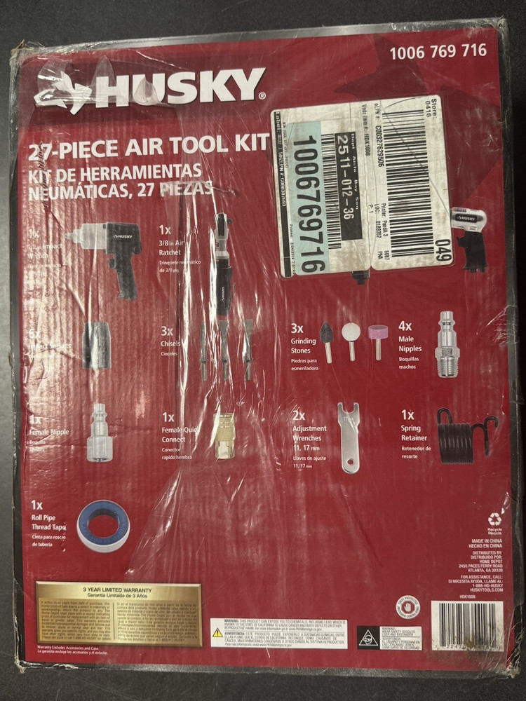 Husky 27 - Piece Air Tool Kit NEW