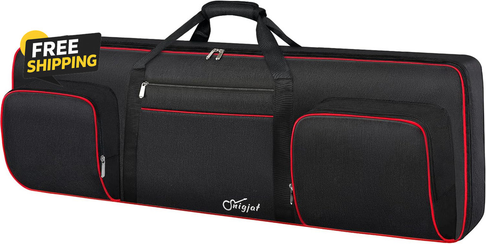 76 Key Keyboard Case, Soft Padded Piano Case with Handle and Adjustable