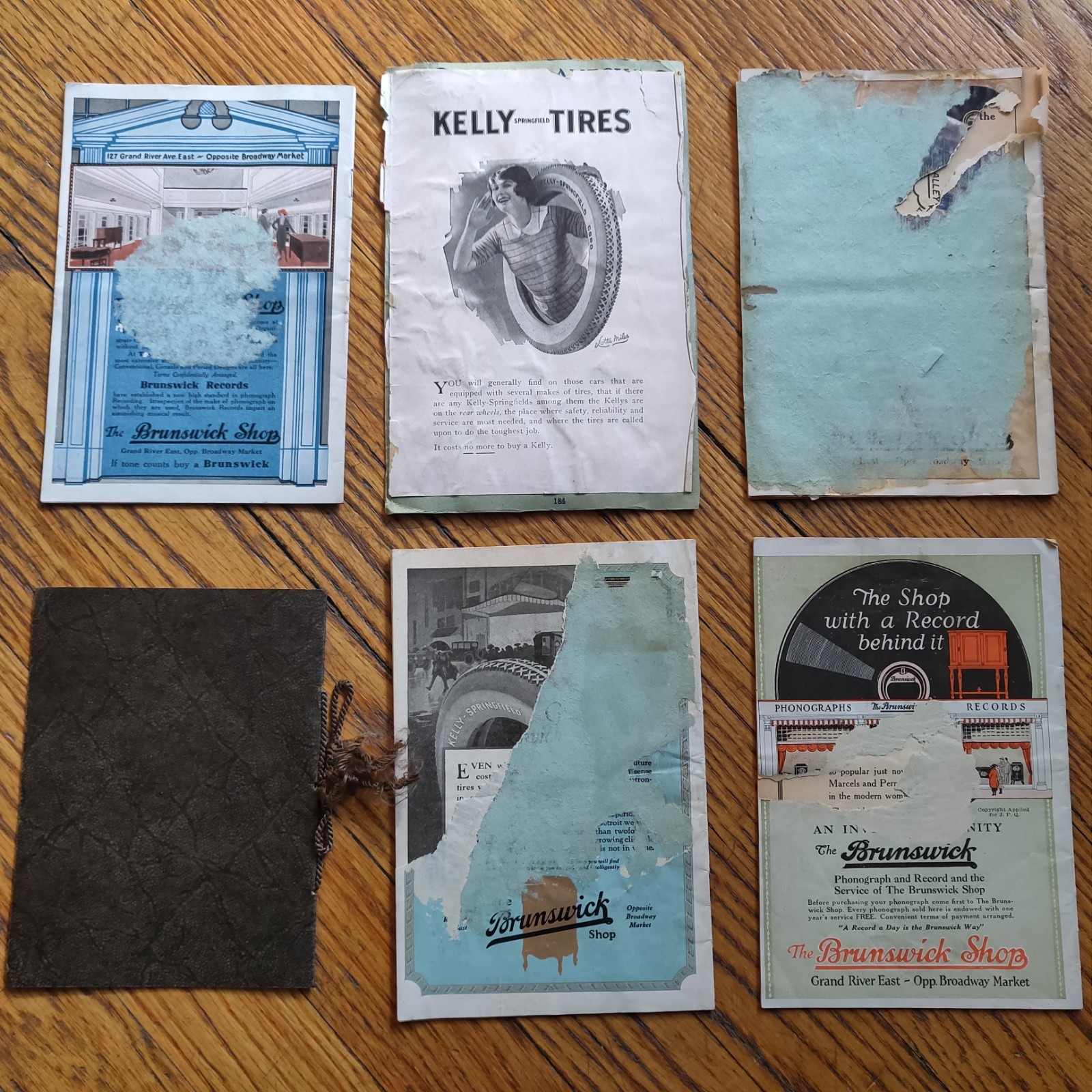 True Vintage Lot of 6 Detroit Opera House Garrick Shubert 1920s Playbills